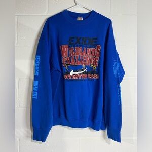 Blue Graphic Men's Sweater fruit of the loom X-Large